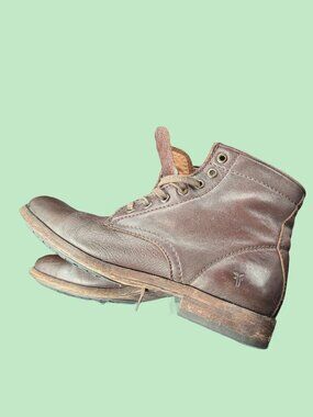 Frye Women's Veronica Lace Up Brown Leather Boots - Size 9 B